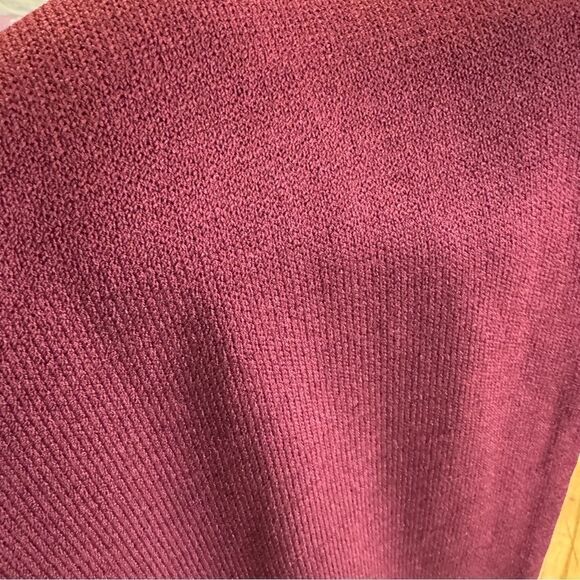 Revolve St. John Burgundy Cherry Santana Knit Wide Leg Pants Trousers - Picture 4 of 9